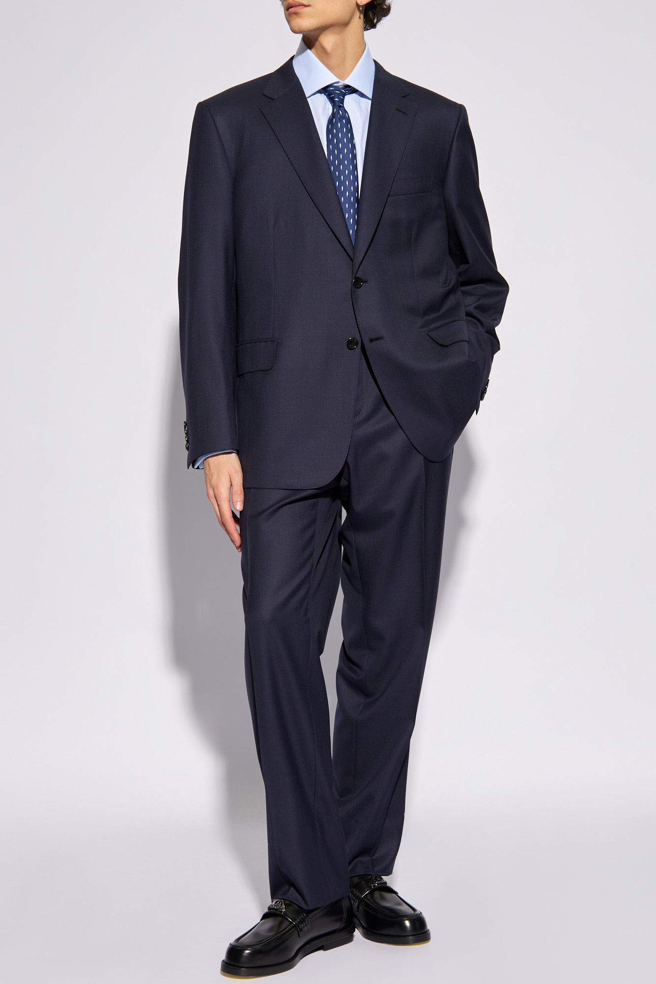 Brioni store navy suit